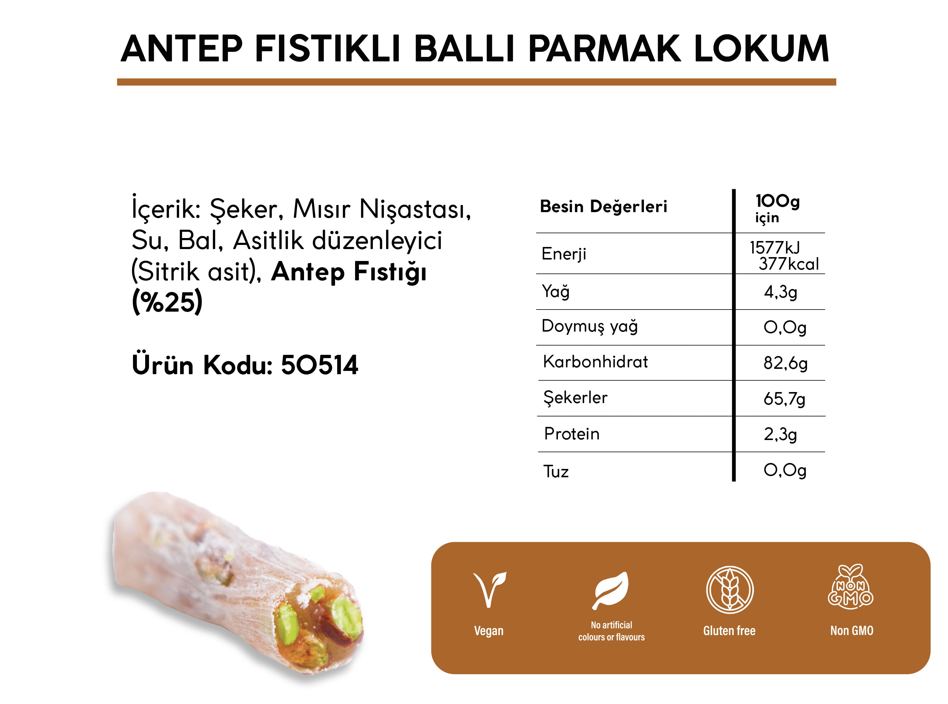 ANTEP FISTIKLI PARMAK LOKUM (5KG)