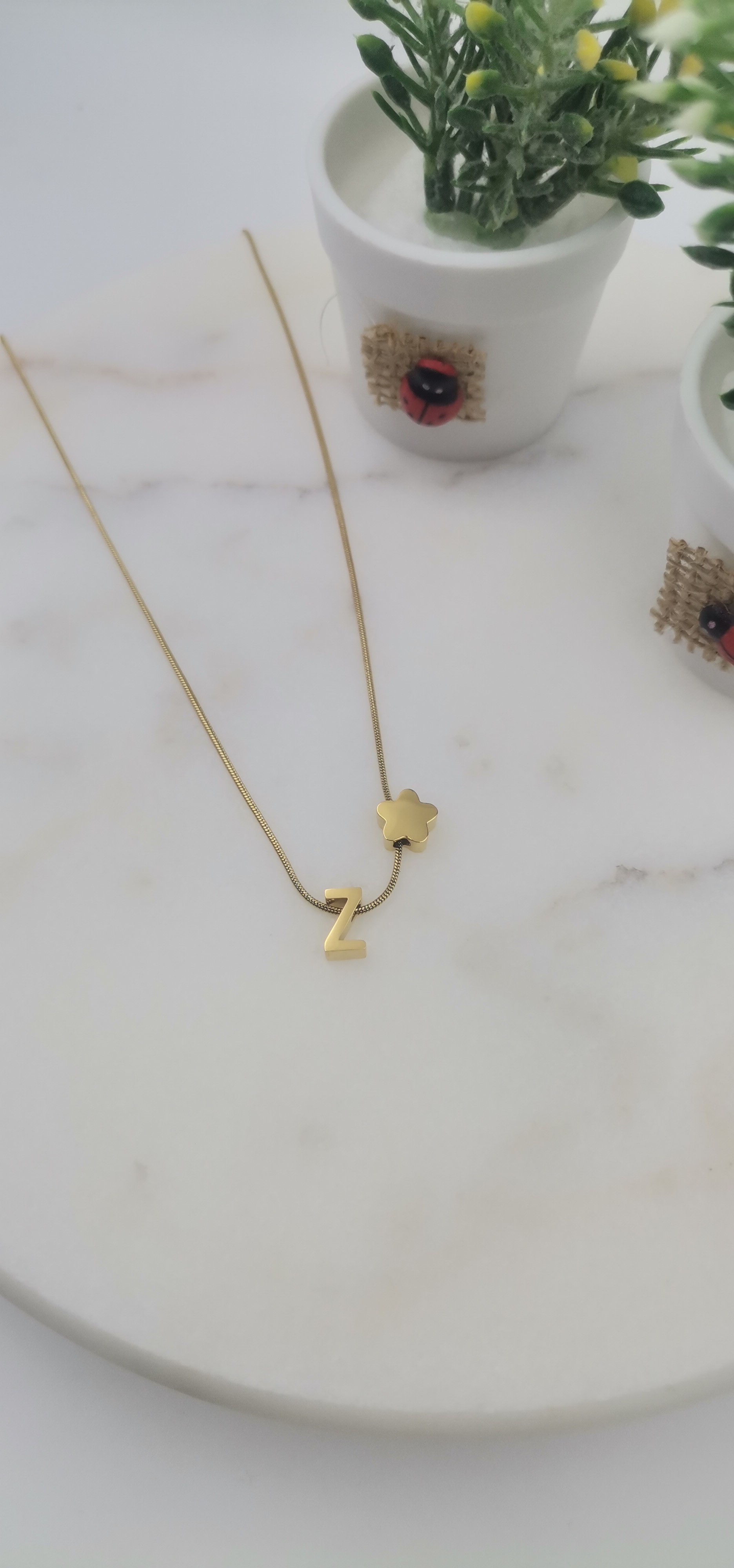 ÇELİK GOLD Z HARF KOLYE