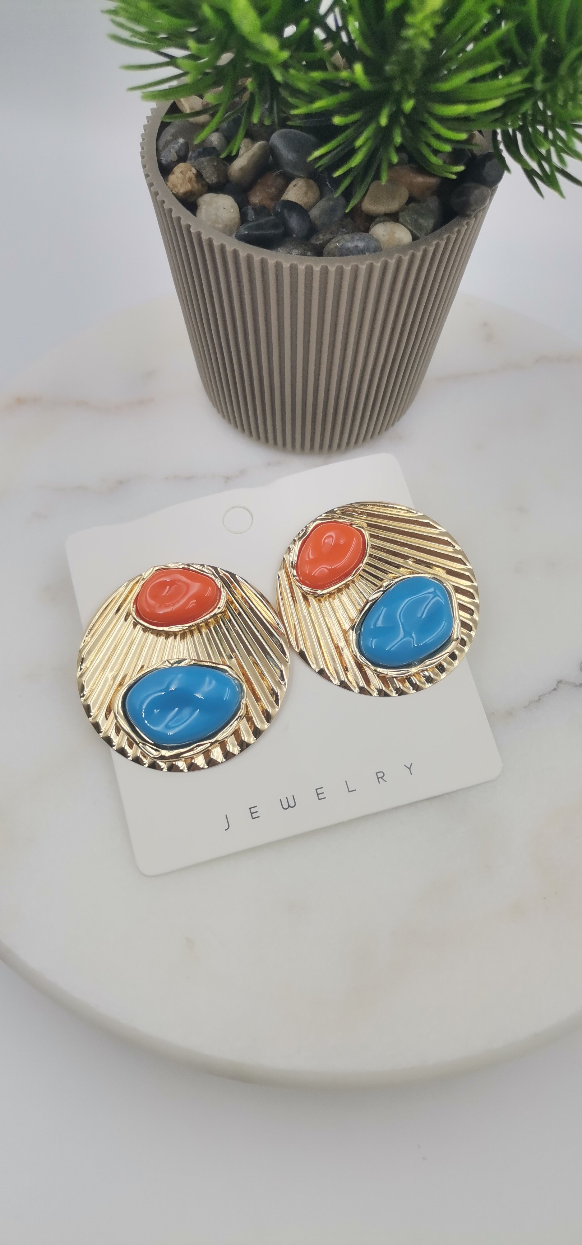 RENKLİ GOLD KÜPE
