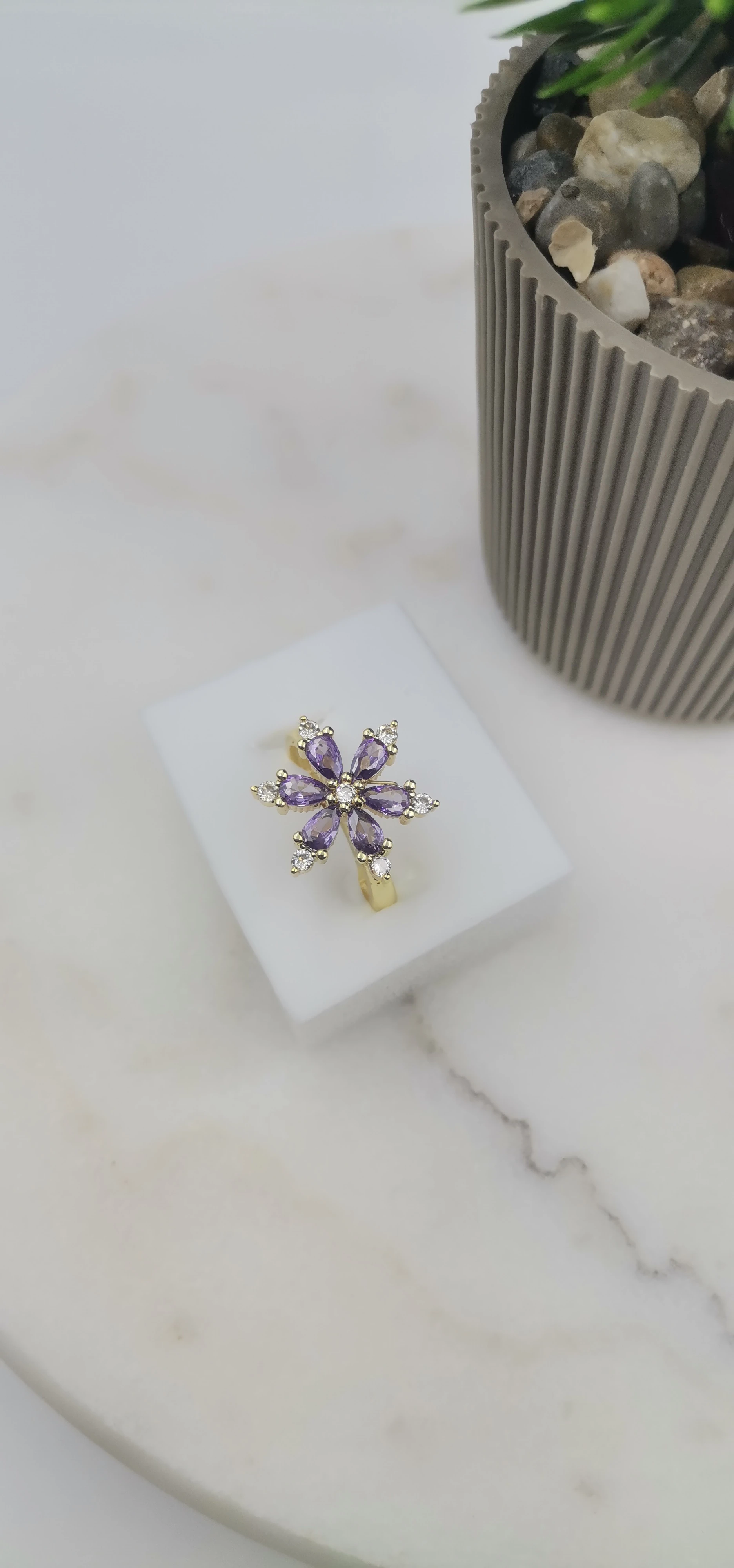 VİP ZİRKON TAŞLI GOLD  YÜZÜK