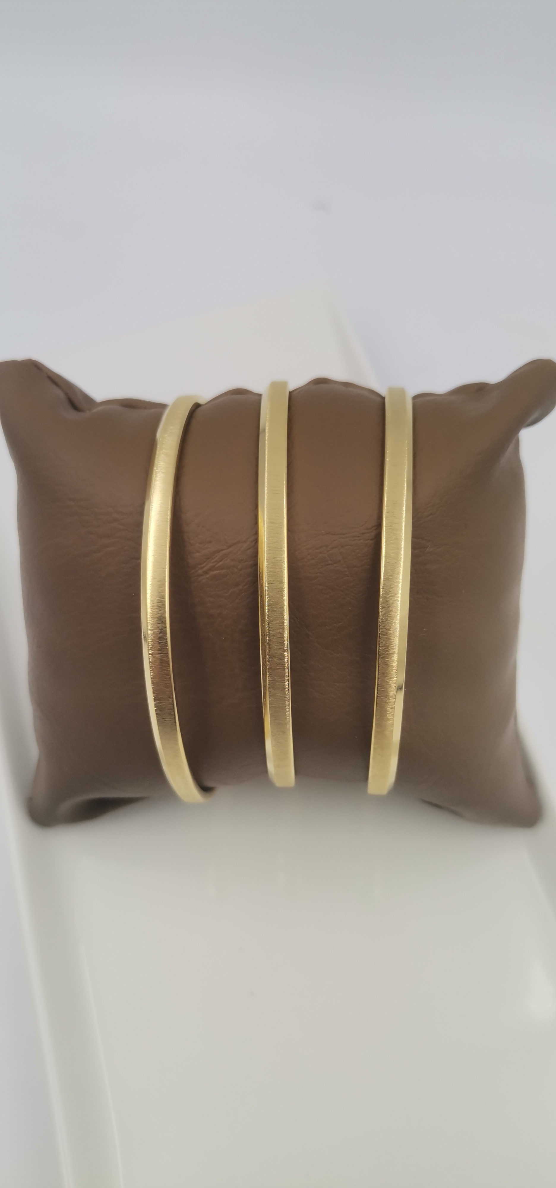 ÇELİK LAZERLİ GOLD 3lü AJDA BİLEZİK 6,5 CM