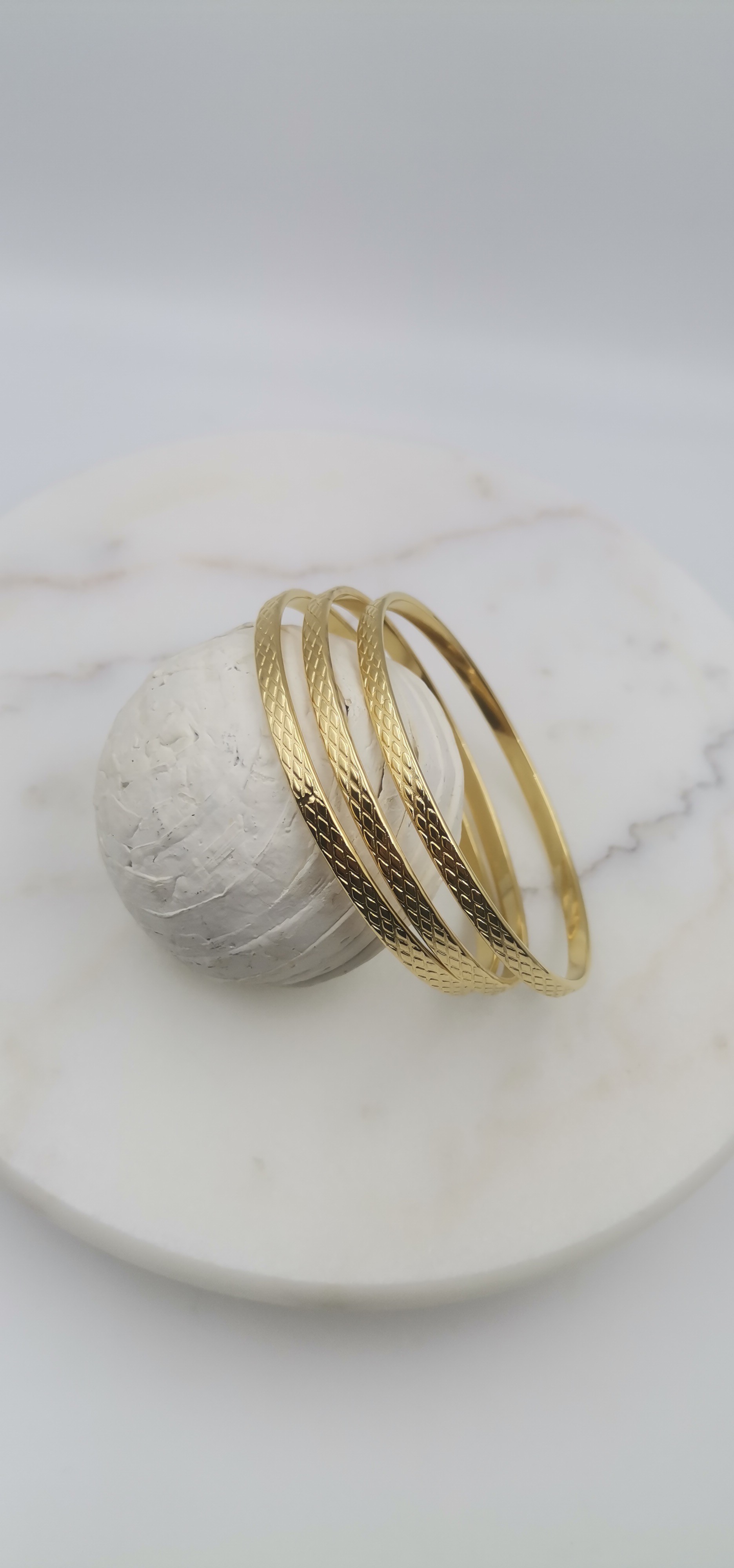 ÇELİK GOLD 3lü AJDA BİLEZİK 6,5 CM