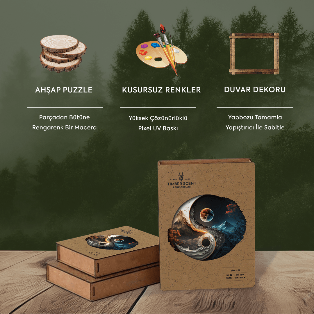 TimberScent Yin Yang Ahşap Puzzle