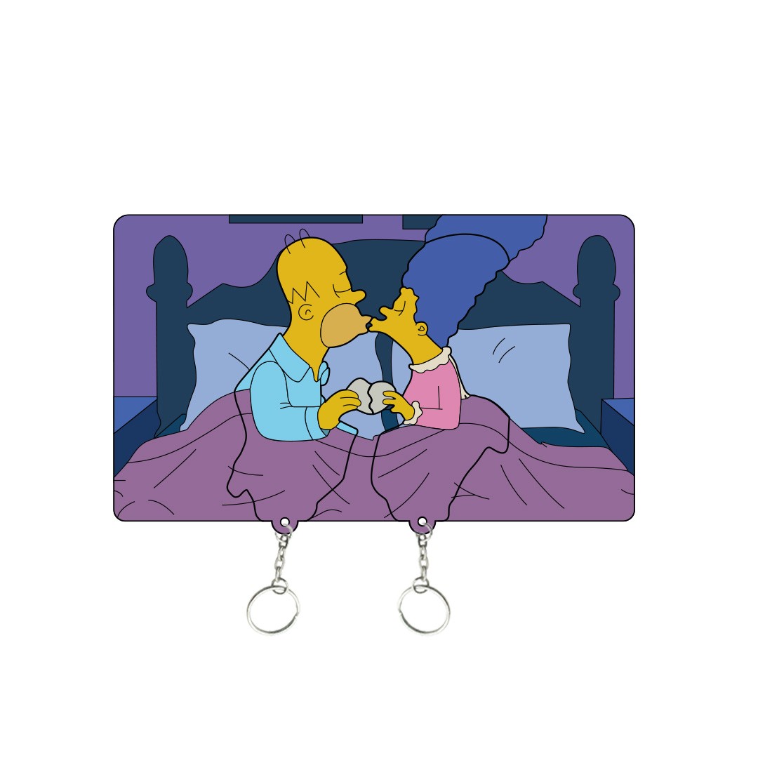 Timber Scent Simpsons Ahşap Anahtarlık Tutucu