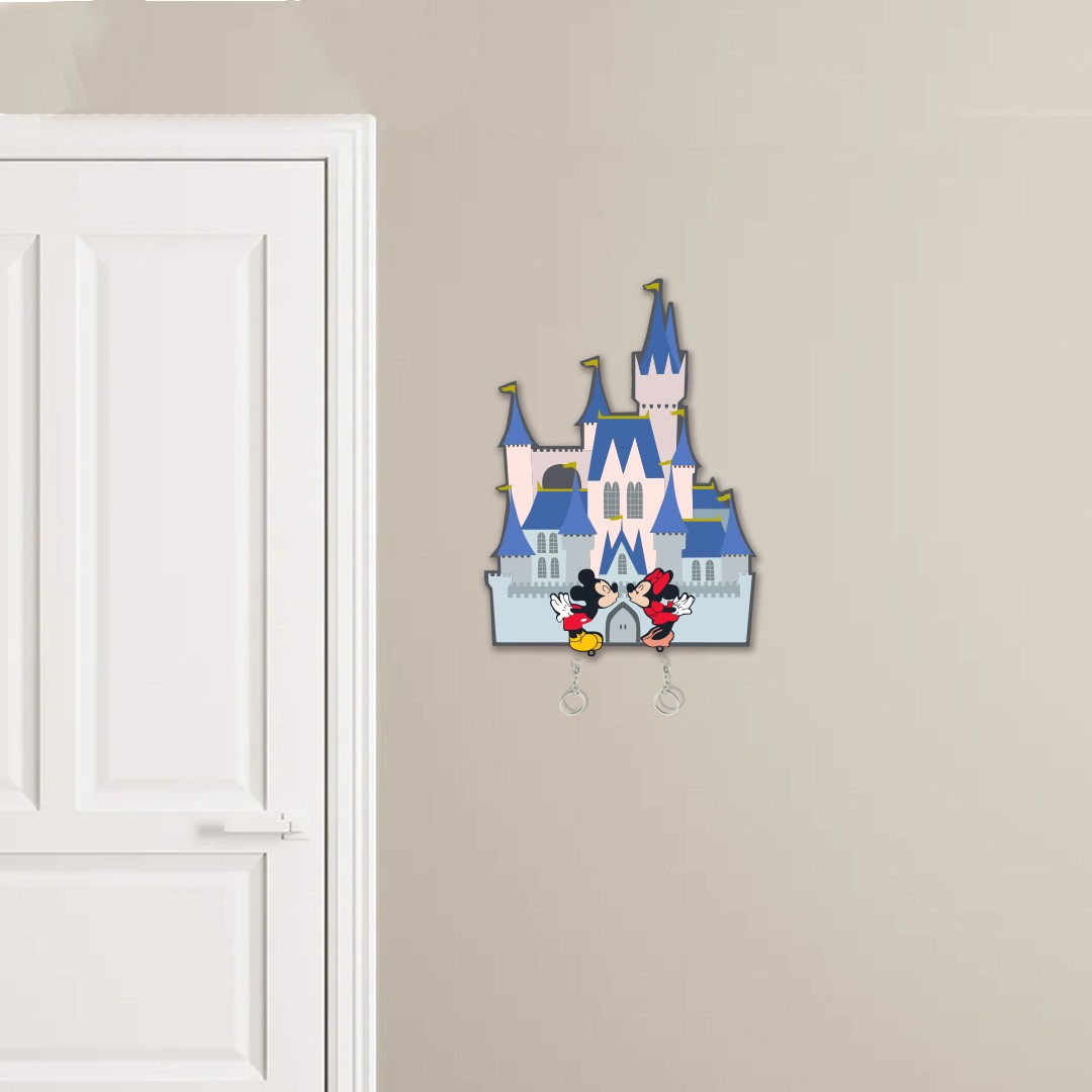 Timber Scent Mickey Ahşap Anahtarlık Tutucu
