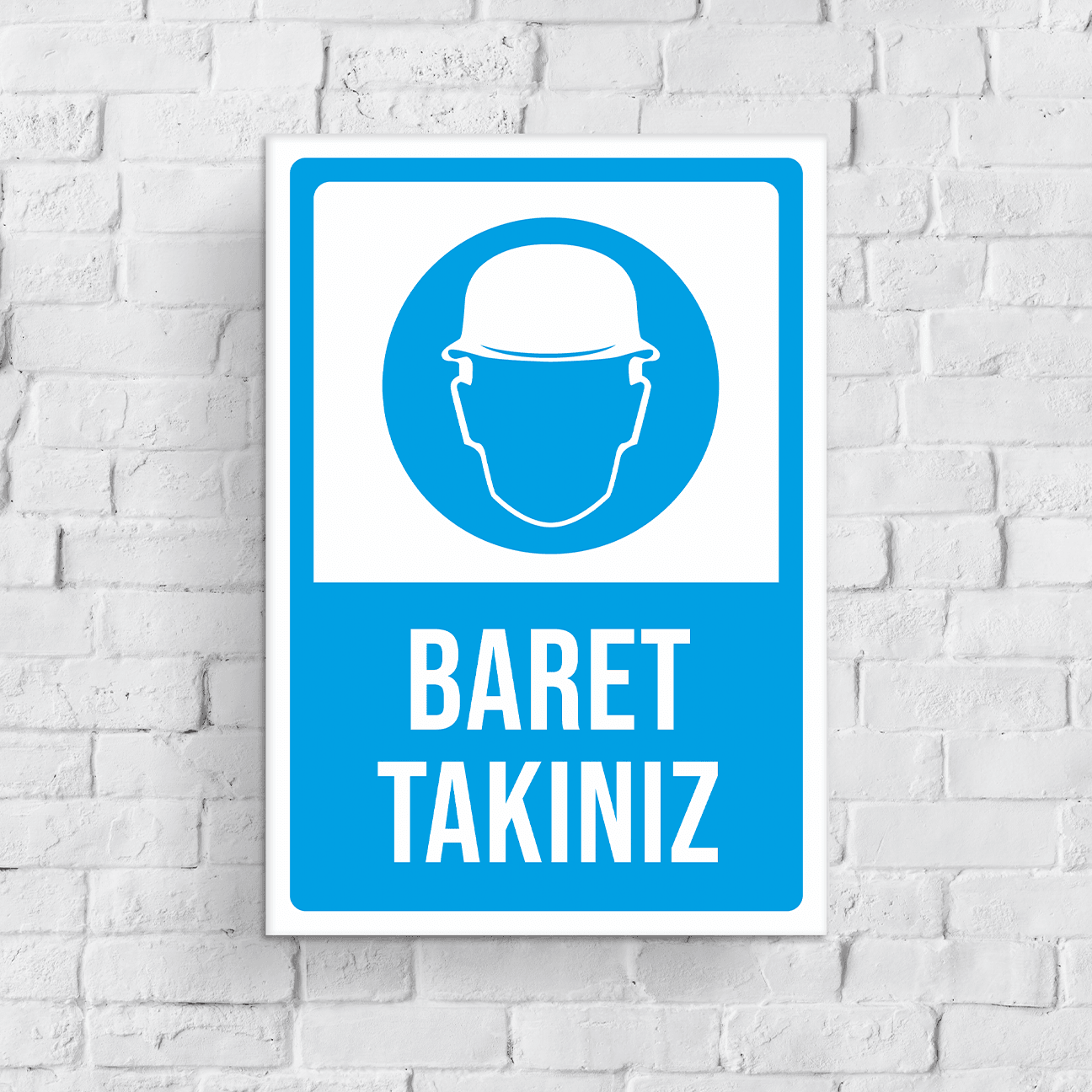 Baret Takınız Uyarı Levhası