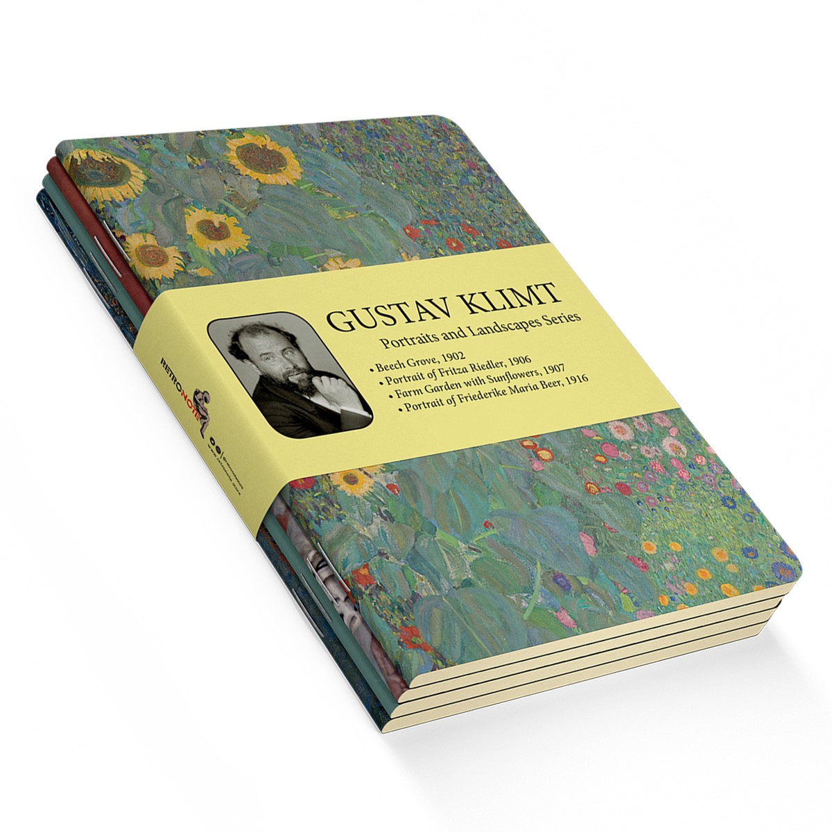 Portraits and Landscapes Series - A6 / Gustav Klimt Dörtlü Defter Seti II