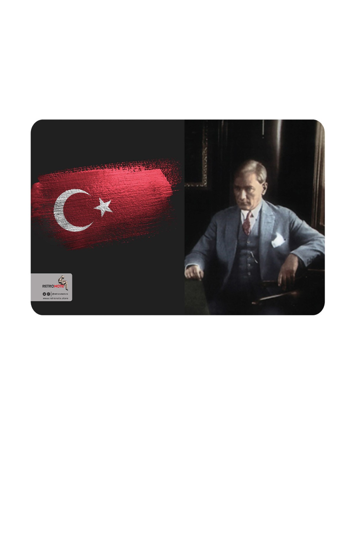 Atatürk Renklendirilmiş Fotoğraflar Defter Seti 3 - Çizgisiz - 64 Sayfa - 10,5x14cm