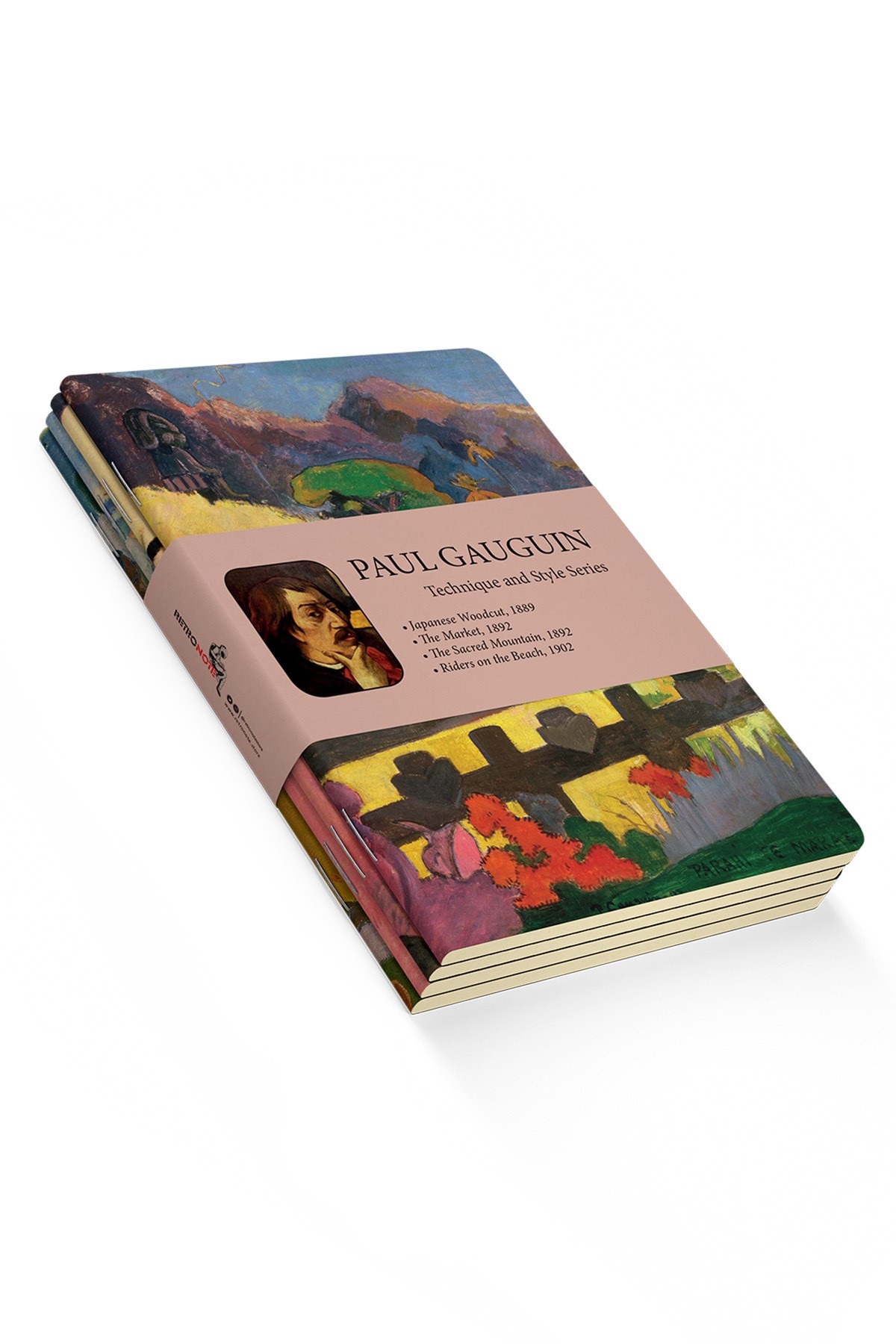 Paul Gauguin 4'lü Defter Seti - Technique And Style Series - Çizgisiz - 64 Sayfa - 10,5x14cm