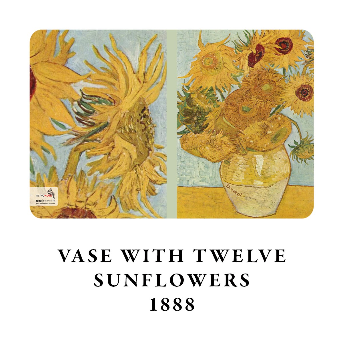 Vase with Twelve Sunflowers / Van Gogh, 1888 / A4 Defter -4