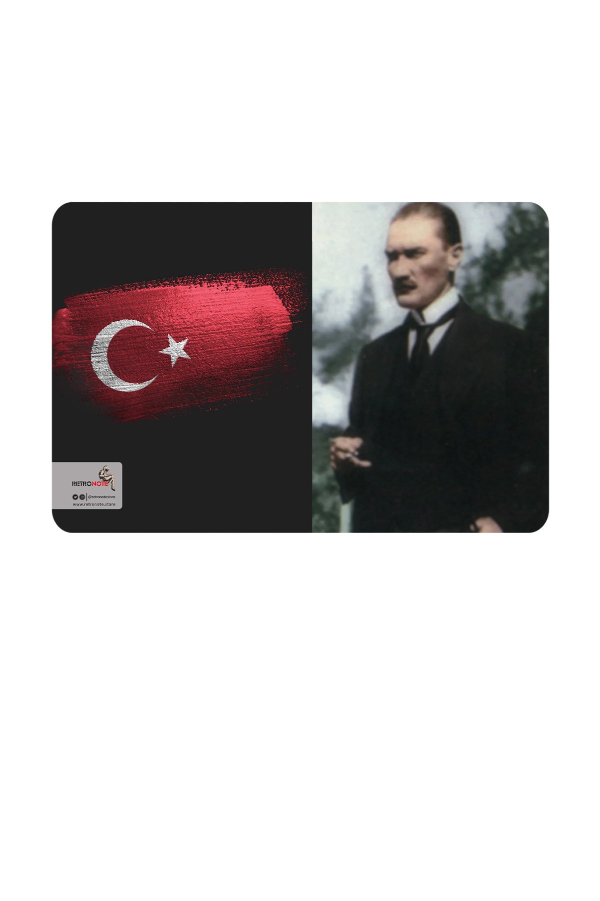 Atatürk Renklendirilmiş Fotoğraflar Defter Seti 1 - Çizgisiz - 64 Sayfa - 10,5x14cm