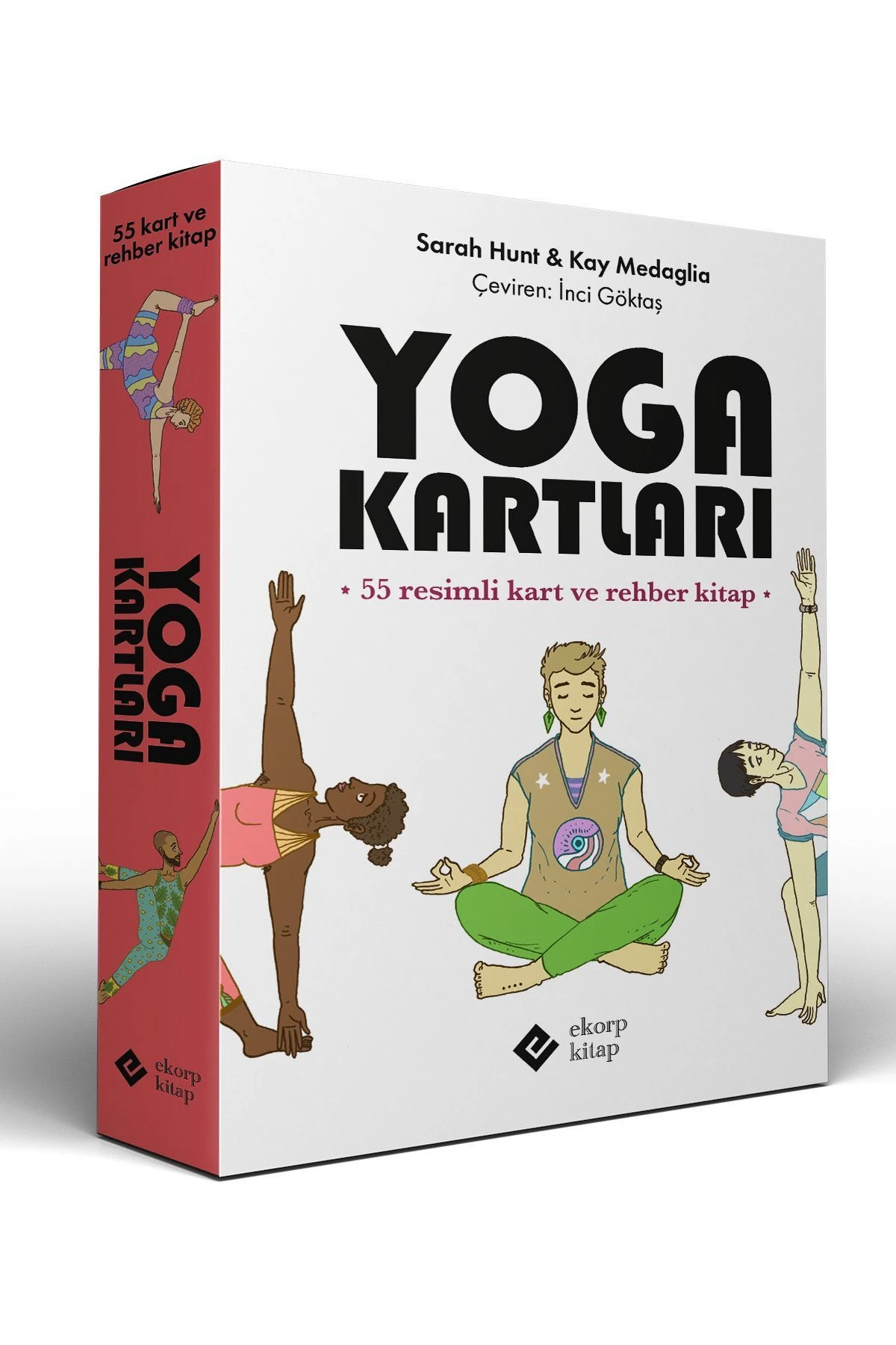 Yoga Kartları - 55 Kartlık Deste ve Rehber Kitapçık - 45 Poz ve 10 Seri Kartı - 10x15cm - Mat Tarot 9786259896236, one size