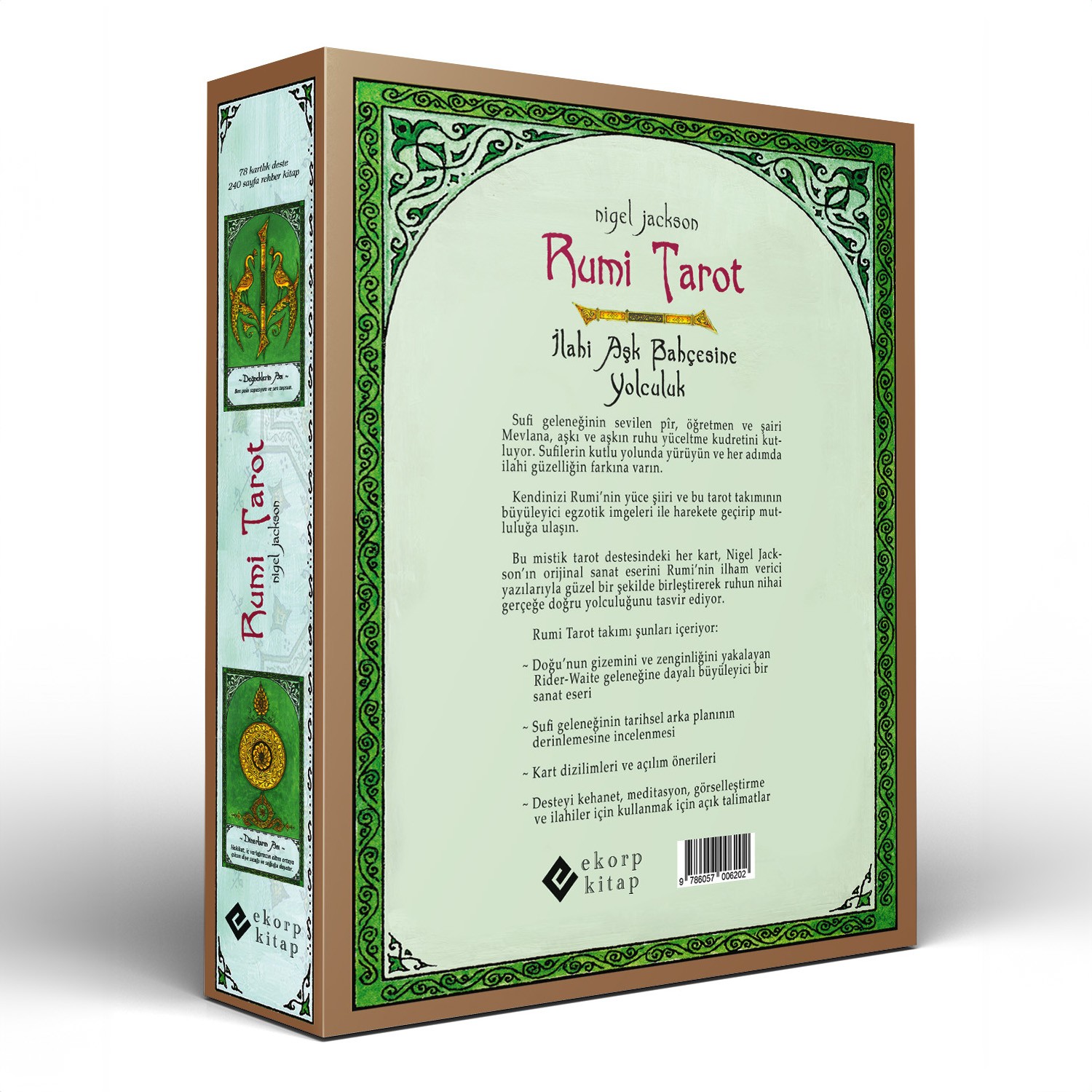 Rumi Tarot - Nigel Jackson /78 Kartlık Deste ve 240 Sayfa Rehber Kitap