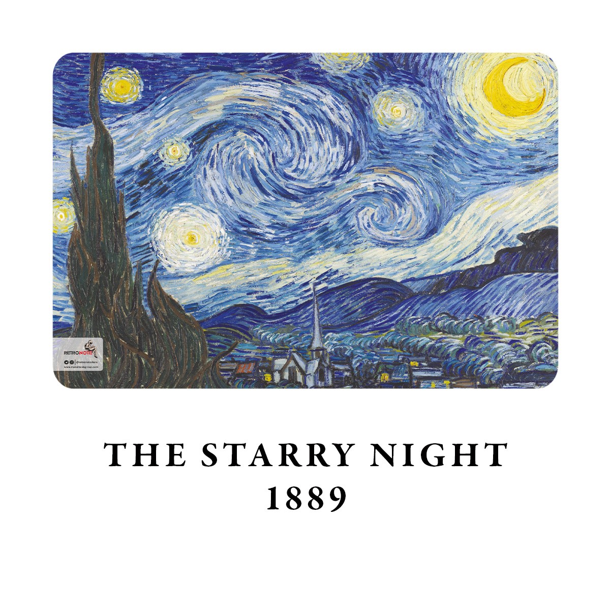 The Starry Night / Van Gogh, 1889 / A4 Defter -1