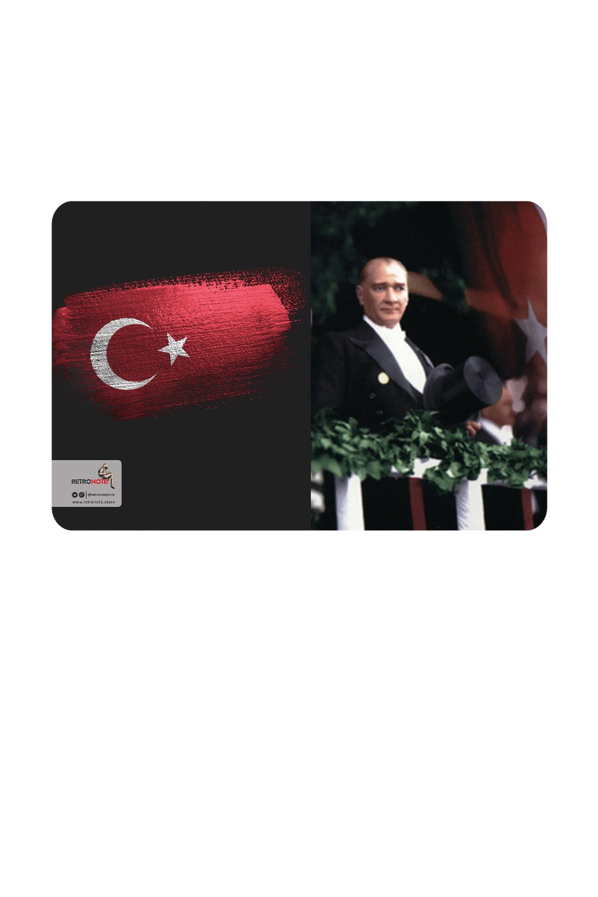 Atatürk Renklendirilmiş Fotoğraflar Defter Seti 4 - Çizgisiz - 64 Sayfa - 10,5x14cm