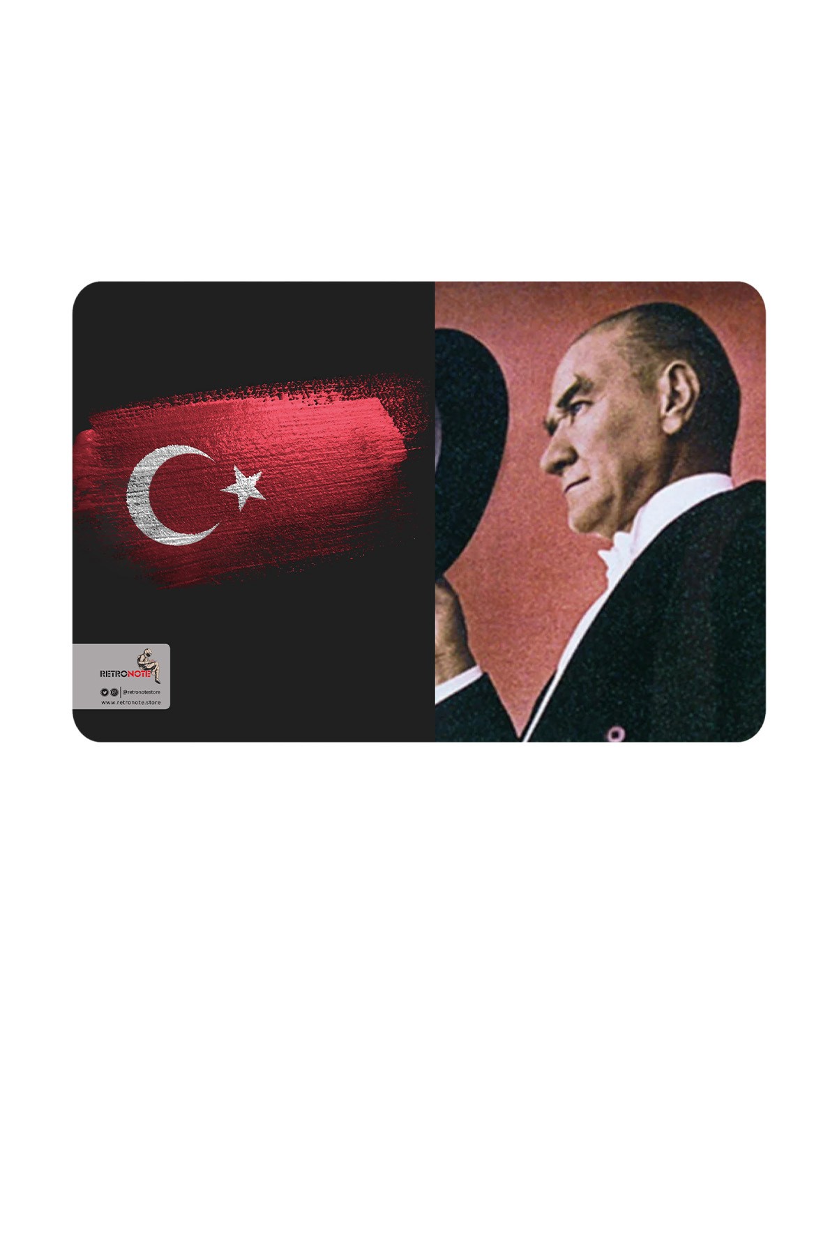 Atatürk Renklendirilmiş Fotoğraflar Defter Seti 3 - Çizgisiz - 64 Sayfa - 10,5x14cm