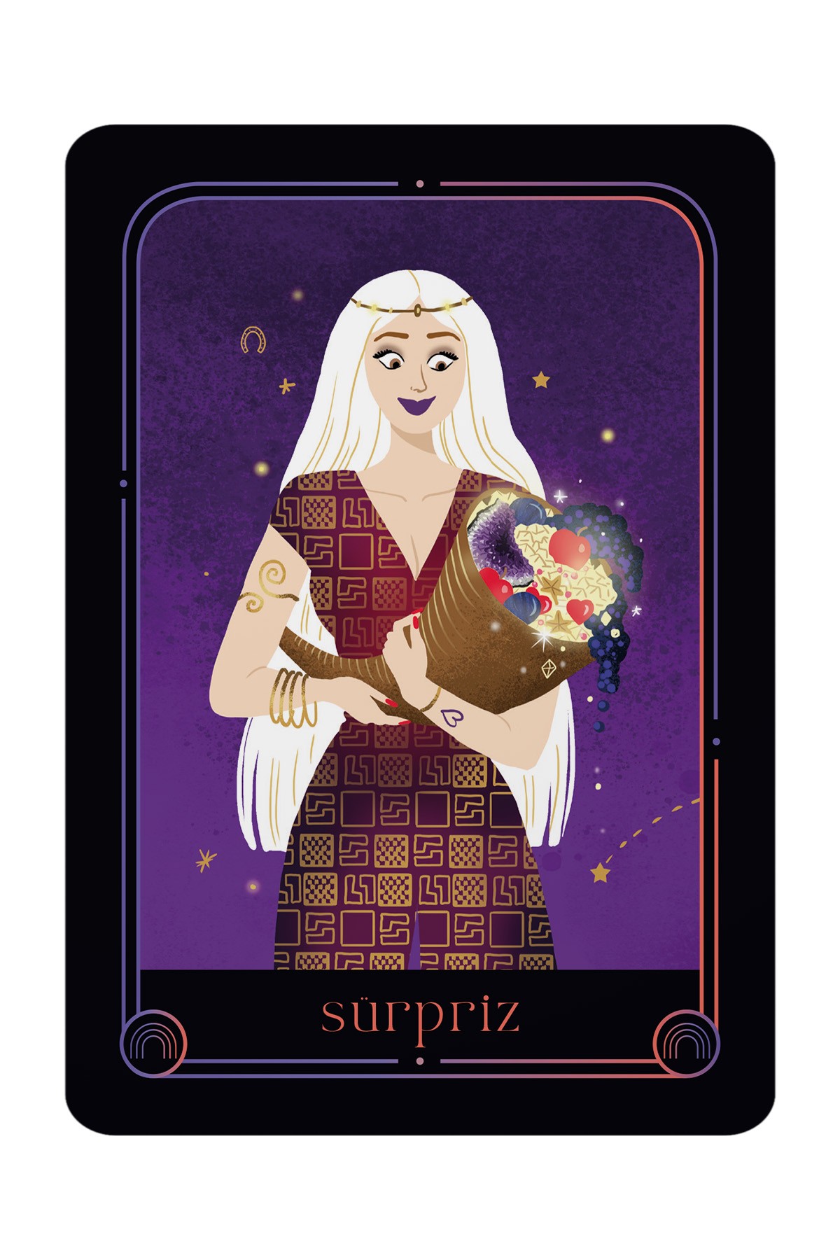 Sezgisel Kehanet Kartları - 50 Kartlık Deste Ve 128 Sayfa Rehber Kitap 2024 Tarot / Linda Diguet