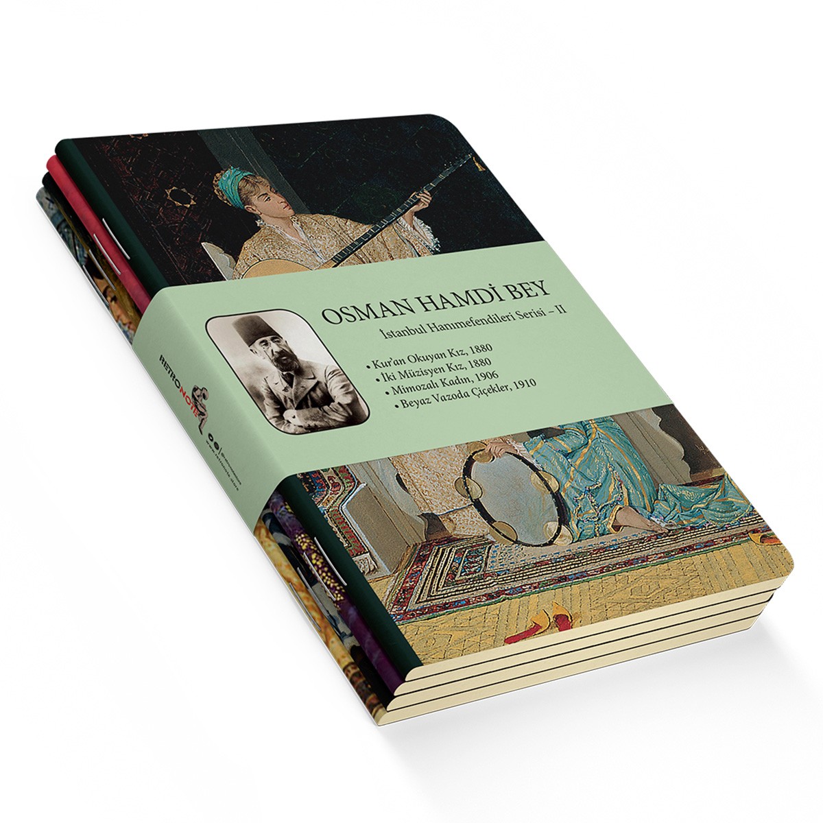 İstanbul Hanımefendileri Serisi II - A6 / Osman Hamdi Bey Dörtlü Defter Seti II