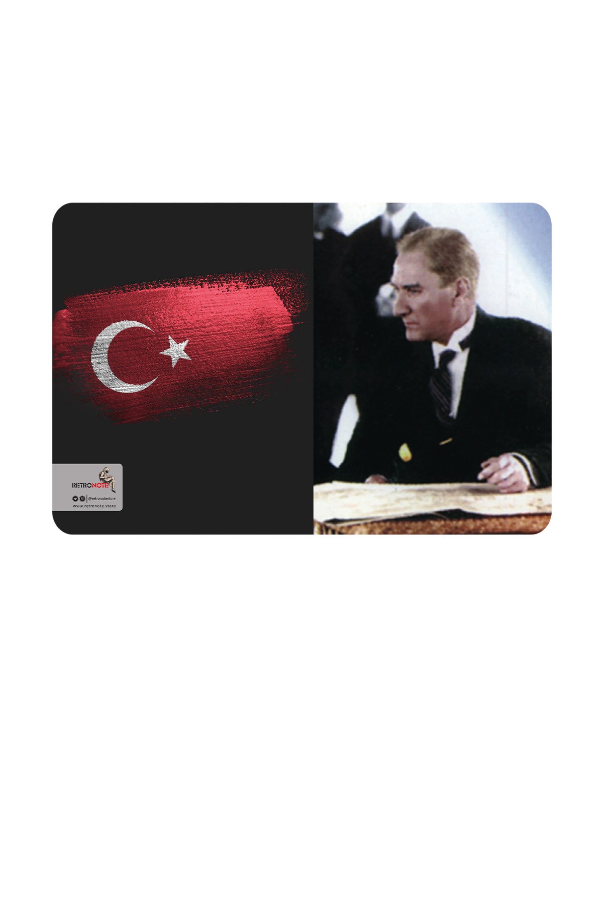 Atatürk Renklendirilmiş Fotoğraflar Defter Seti 3 - Çizgisiz - 64 Sayfa - 10,5x14cm