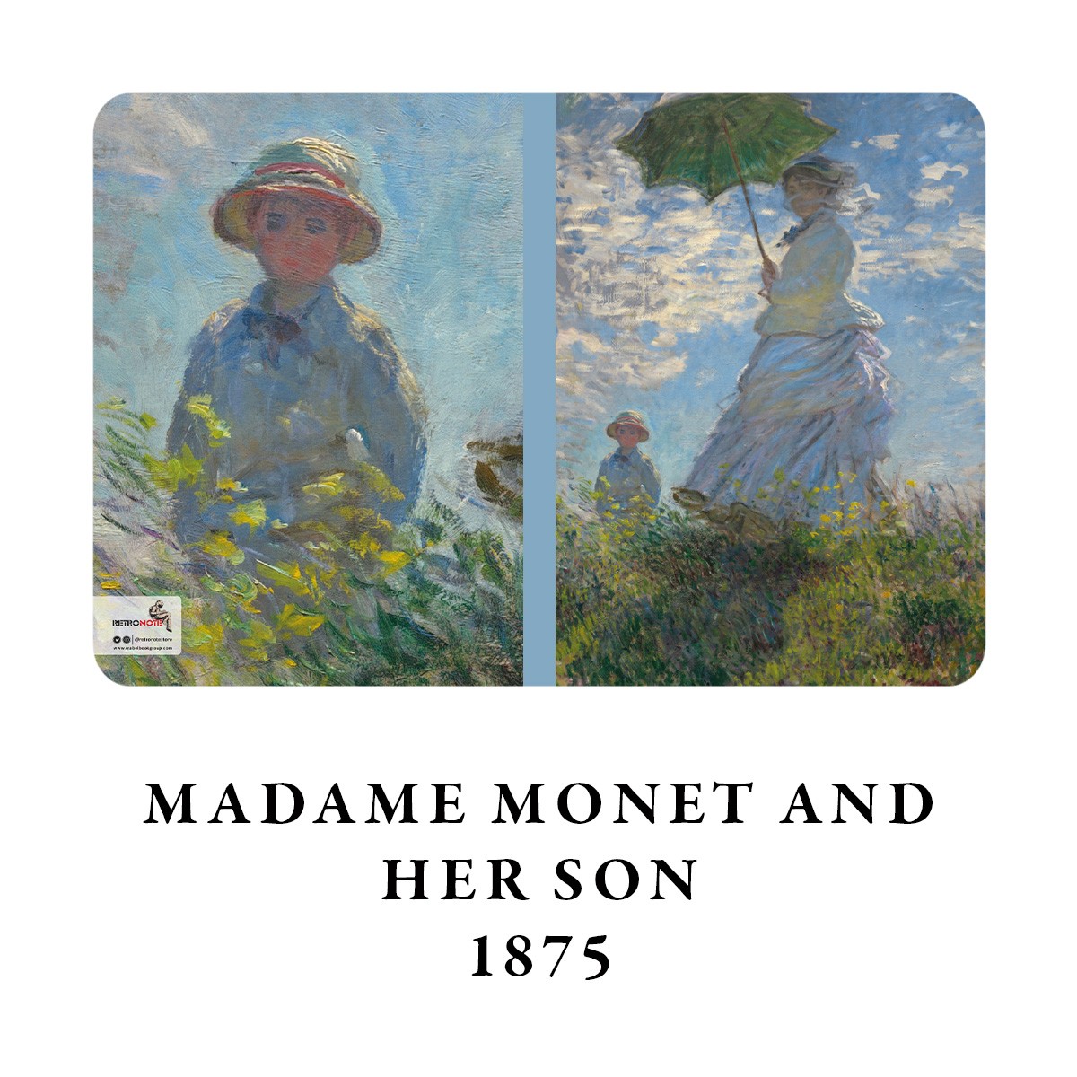 Madam Monet and Her Son / Claude Monet, 1875 / A4 Defter -10