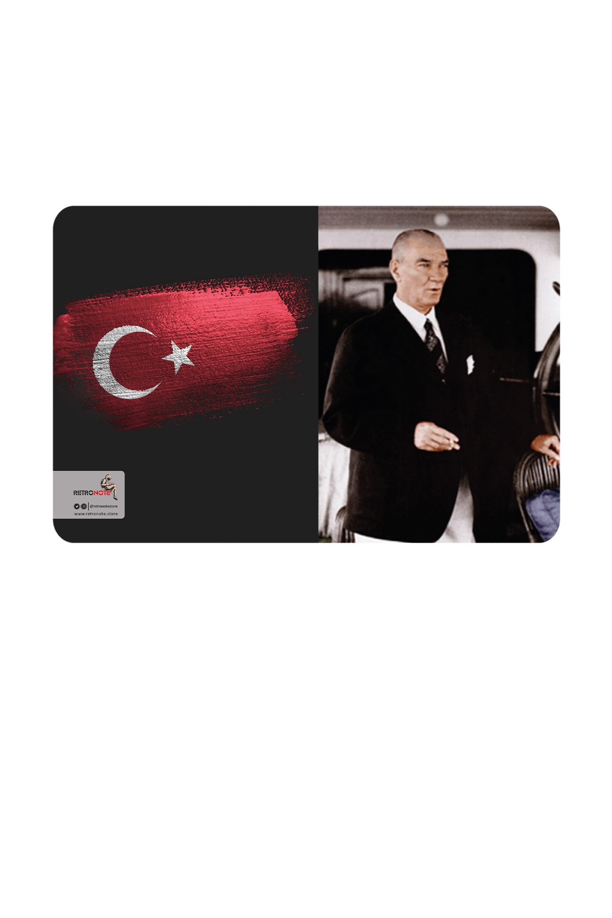 Atatürk Renklendirilmiş Fotoğraflar Defter Seti 1 - Çizgisiz - 64 Sayfa - 10,5x14cm