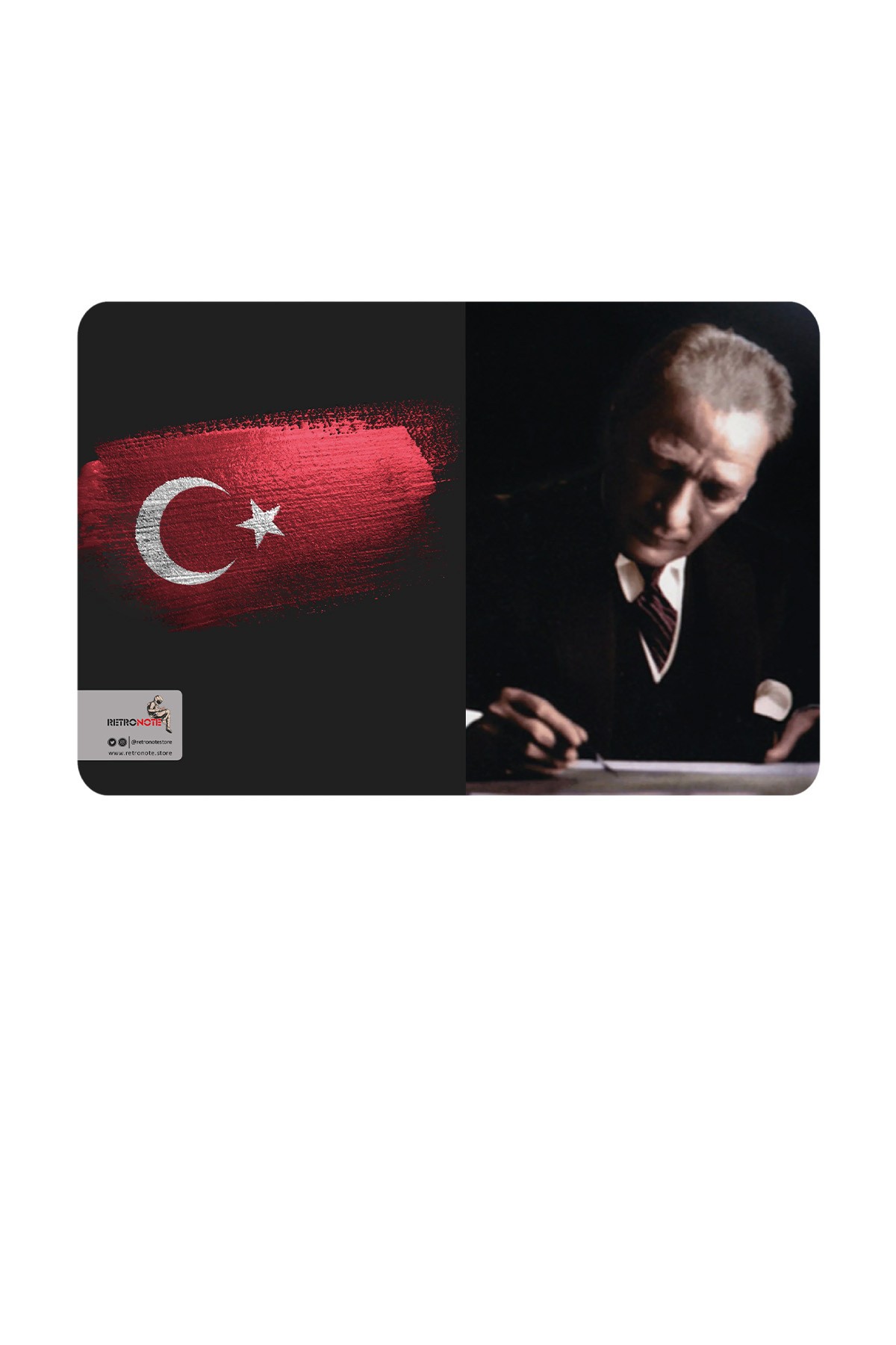 Atatürk Renklendirilmiş Fotoğraflar Defter Seti 2 - Çizgisiz - 64 Sayfa - 10,5x14cm