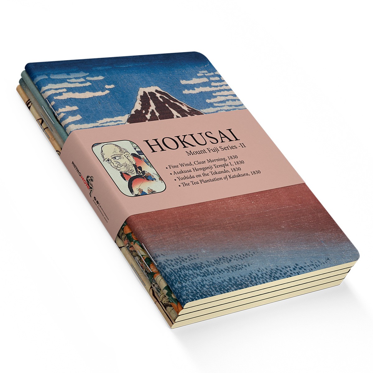 Mount Fuji Series II - A6 / Hokusai Dörtlü Defter Seti II