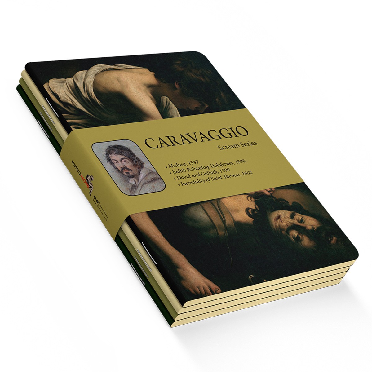 Scream Series - A6 / Caravaggio Dörtlü Defter Seti II