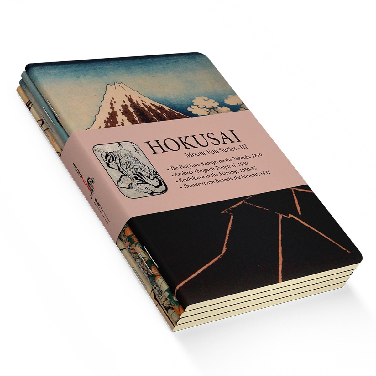 Mount Fuji Series III - A6 / Hokusai Dörtlü Defter Seti III
