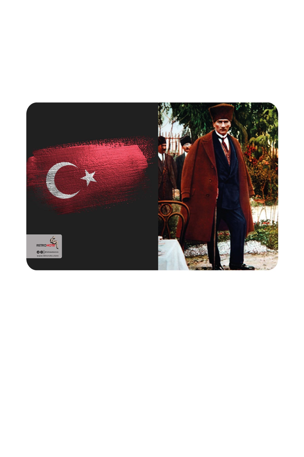 Atatürk Renklendirilmiş Fotoğraflar Defter Seti 1 - Çizgisiz - 64 Sayfa - 10,5x14cm