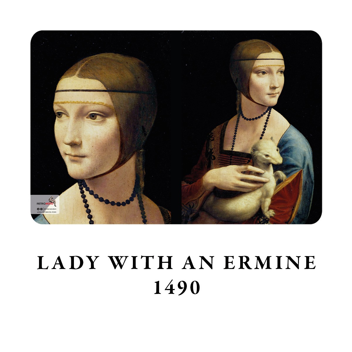 Lady with an Ermine / Da Vinci, 1490 / A4 Defter -8