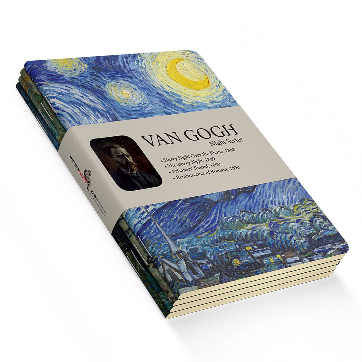 Night Series - A5 / Van Gogh Dörtlü Defter Seti I