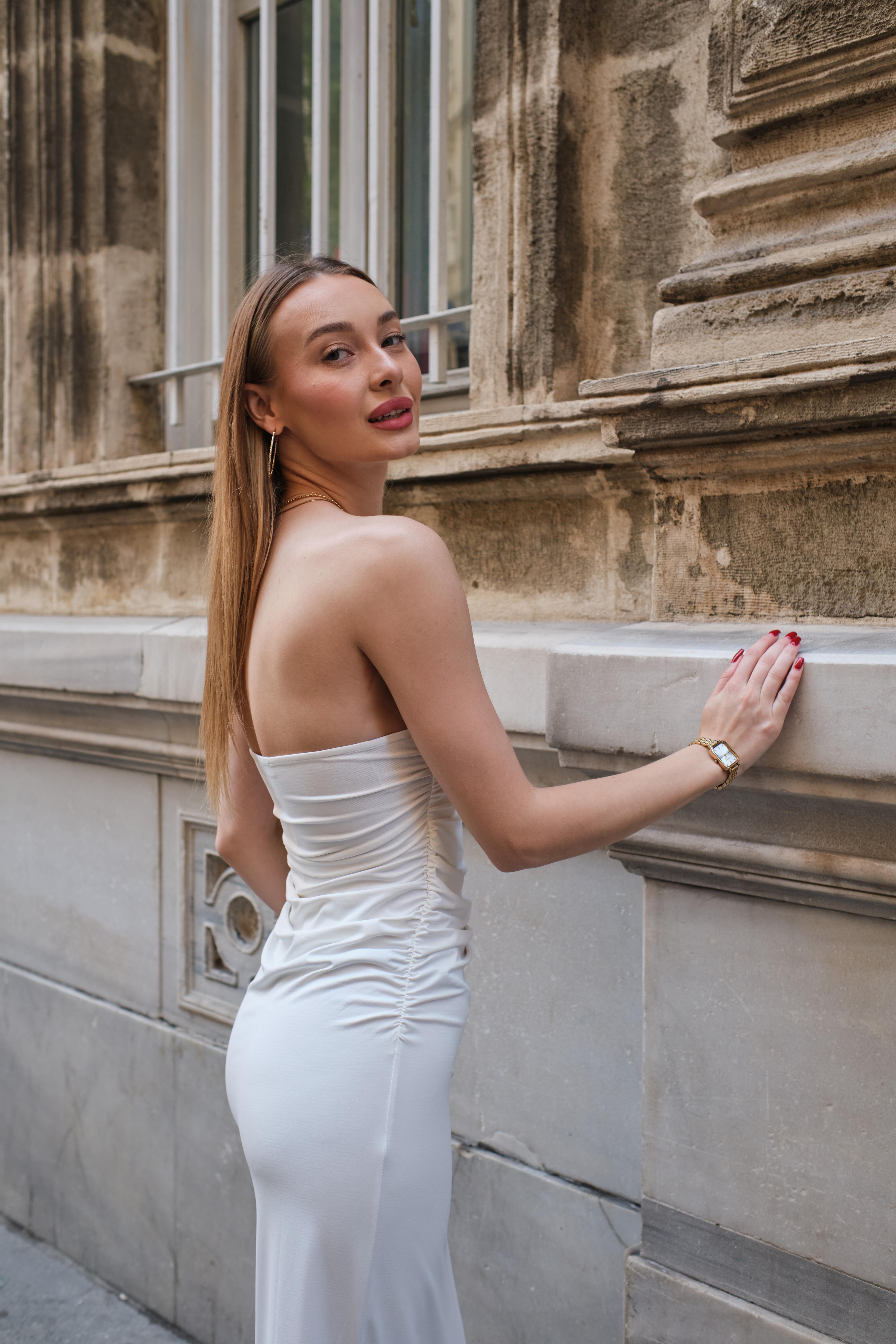 Elegance Pierre Straplez Elbise