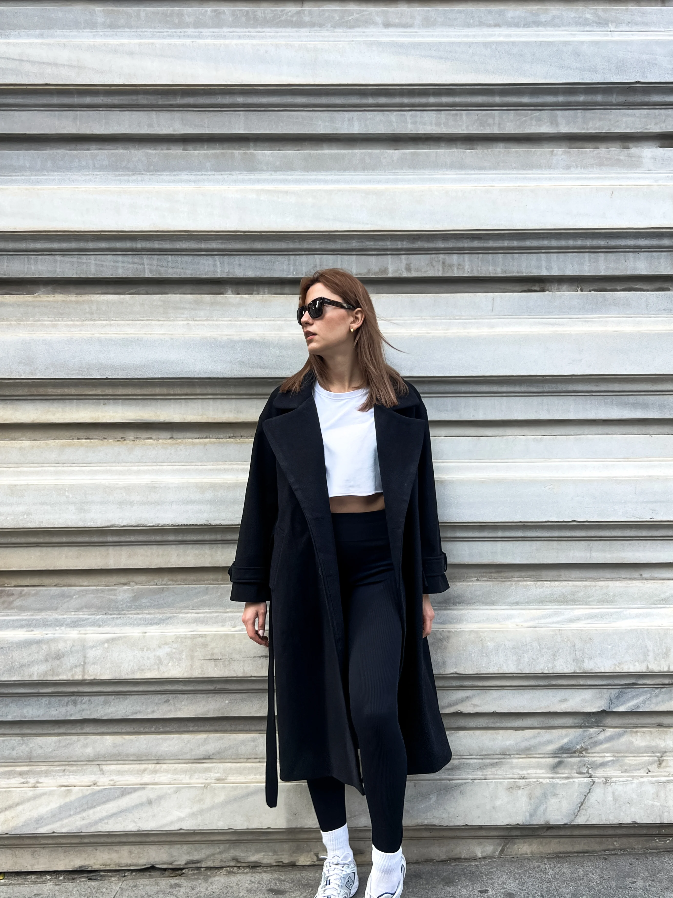 Nuit Noire Kemer Detaylı Uzun Kollu Düğmeli Kışlık Kaban