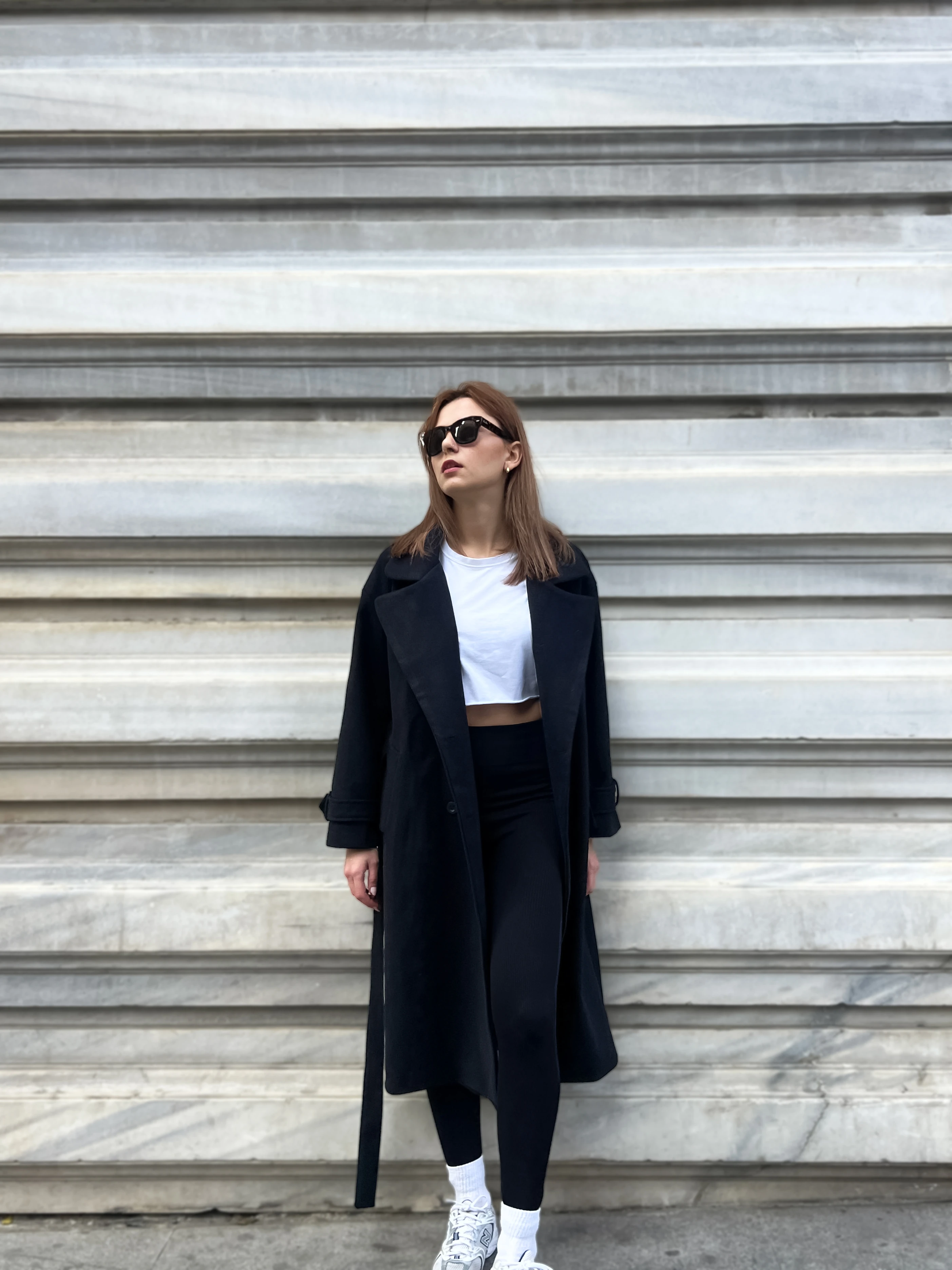 Nuit Noire Kemer Detaylı Uzun Kollu Düğmeli Kışlık Kaban