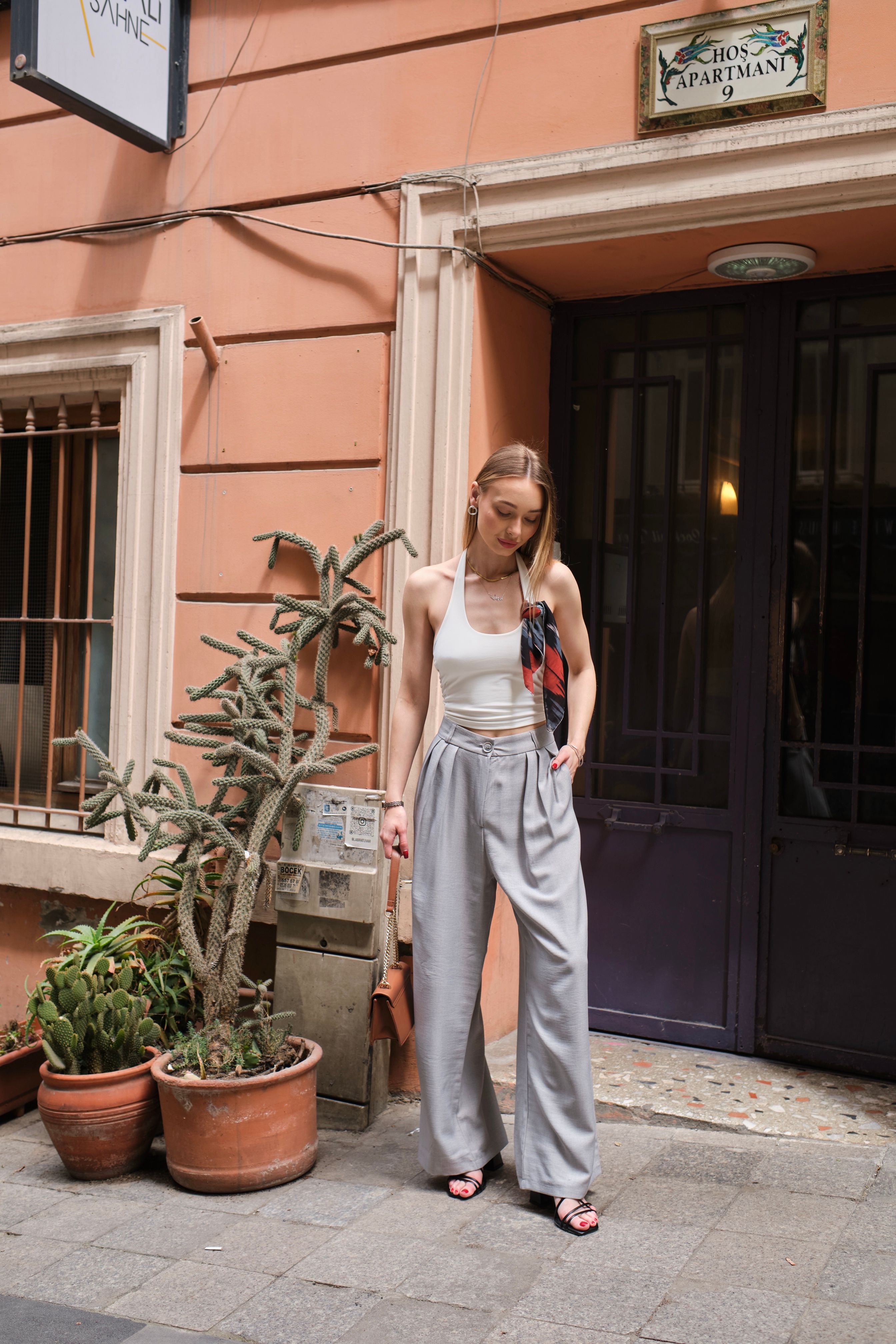 Le Flâneur Renk Bol Paça Rahat Kesim Palazzo Pantolon