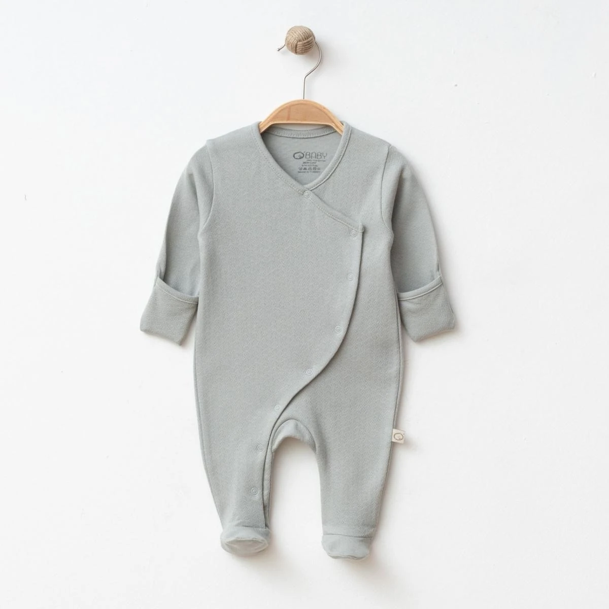 Unısex Kruvaze Jakarlı Soft 3 lü Tulum Set (0-3/3-6 Ay)