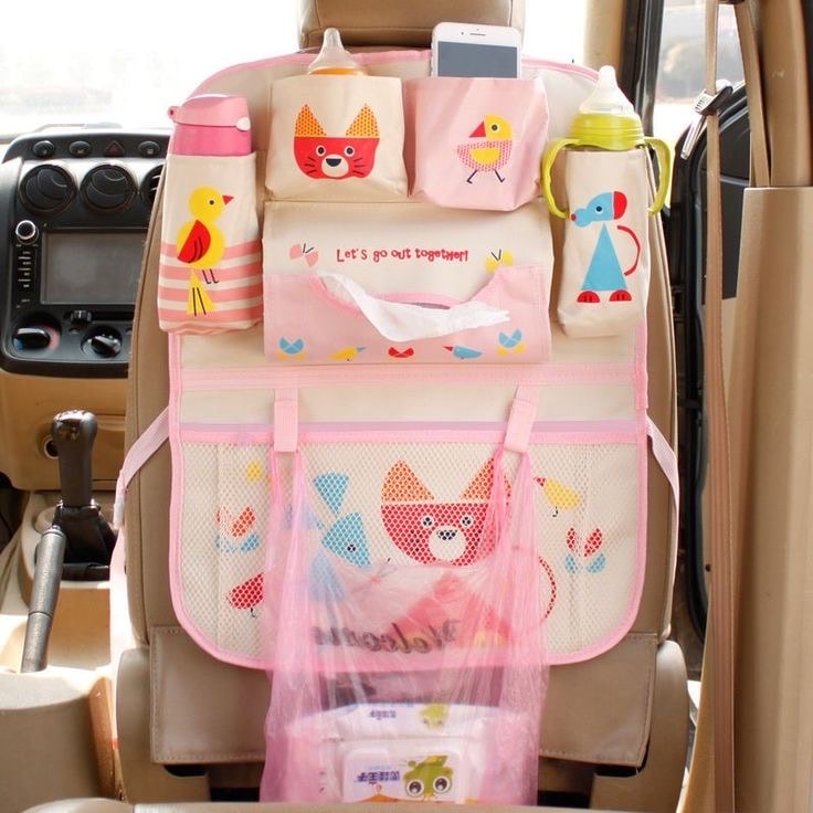 Pembe Kuş&Kedi Temalı Araç İçi Düzenleyici
