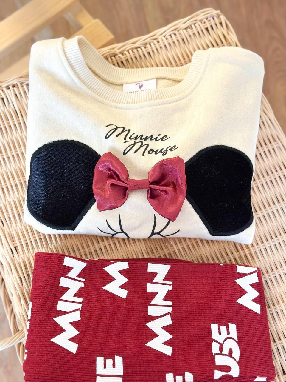 Kız Çocuk Minnie Mouse Alt Üst Takım 