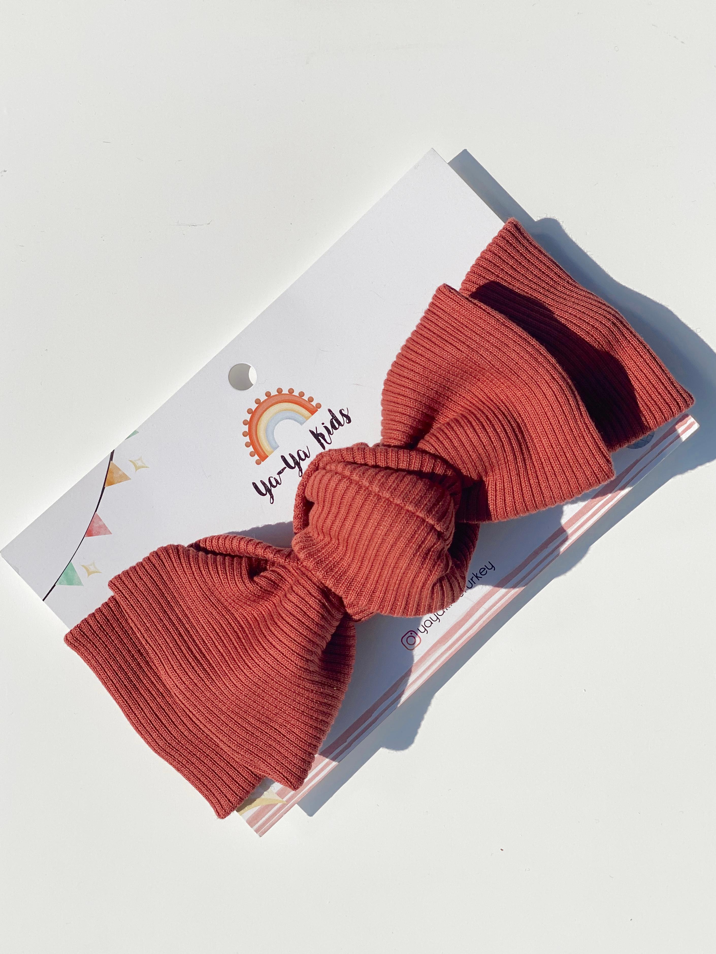 Kız Bebek 6/24 Ay Düğüm Ribana Bandana - Bordo