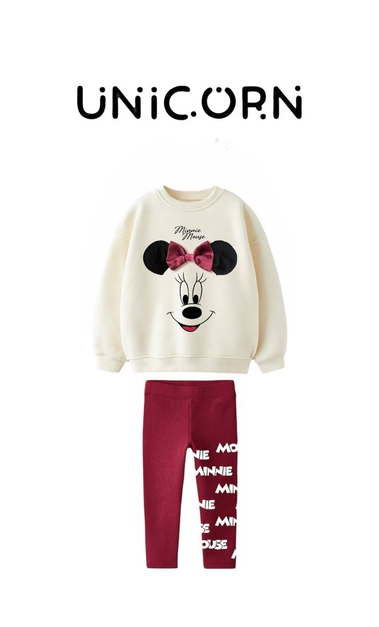 Kız Çocuk Minnie Mouse Alt Üst Takım 