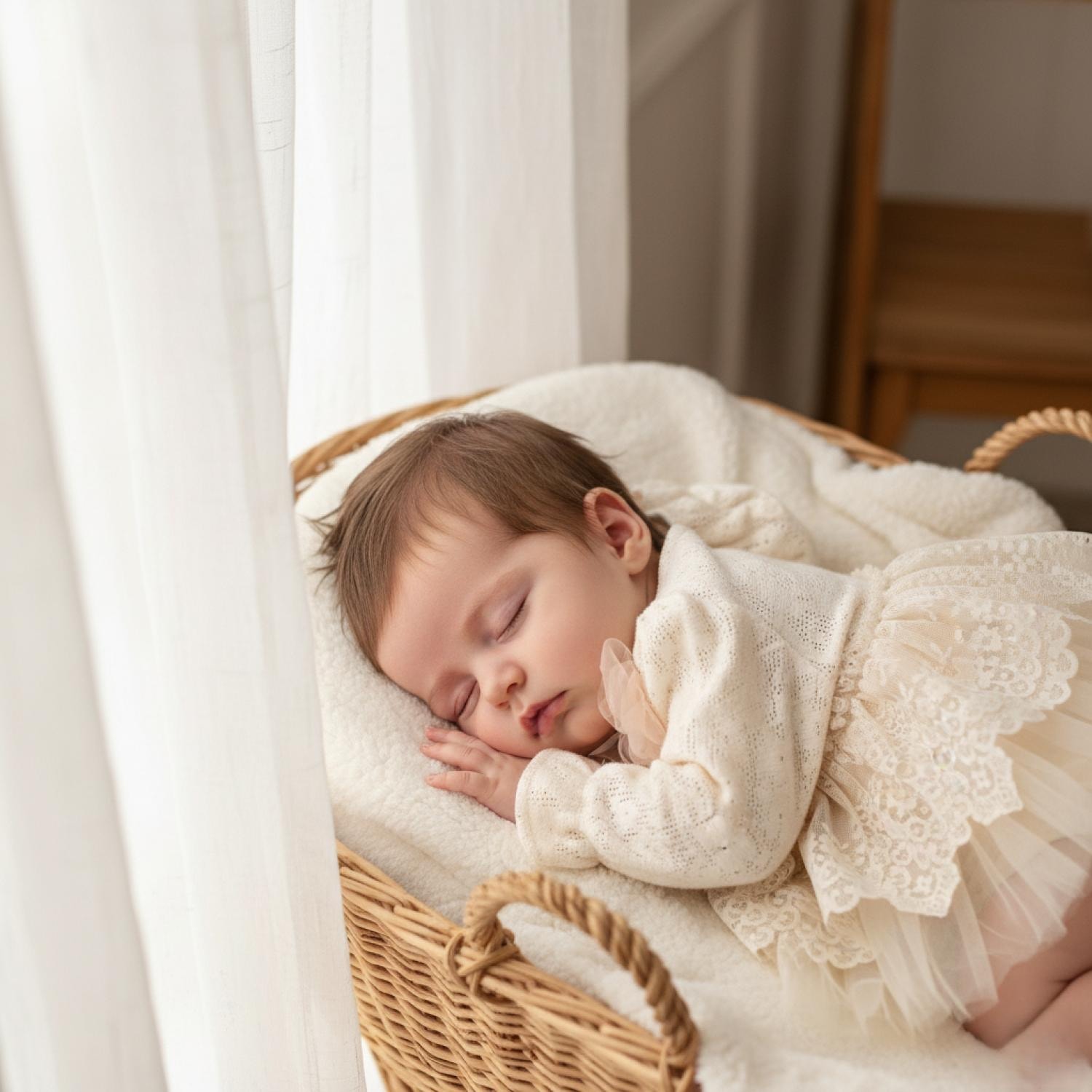 MARİANNA Kız Bebek Dantel Detat Çiçekl Broşlu Romper 