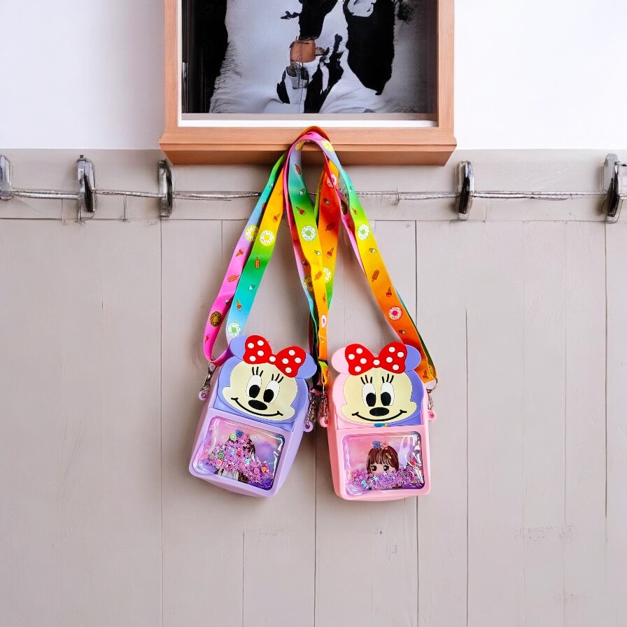 Arkası Popit Mickey Figür Silikon Cüzdan 