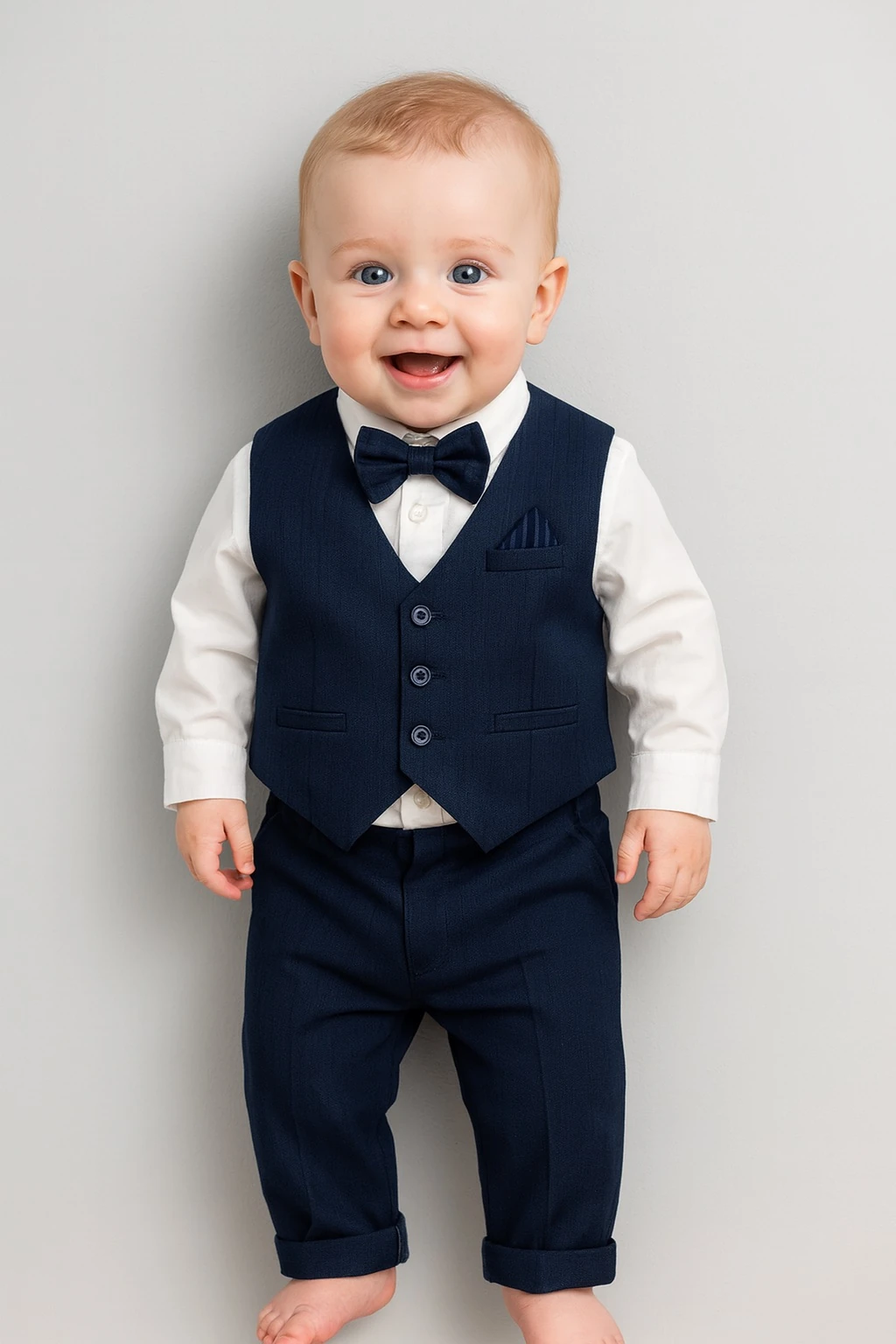 Erkek Bebek Özel Gün &Mevlid Set Gömlek Pantolon Yelek Takım 