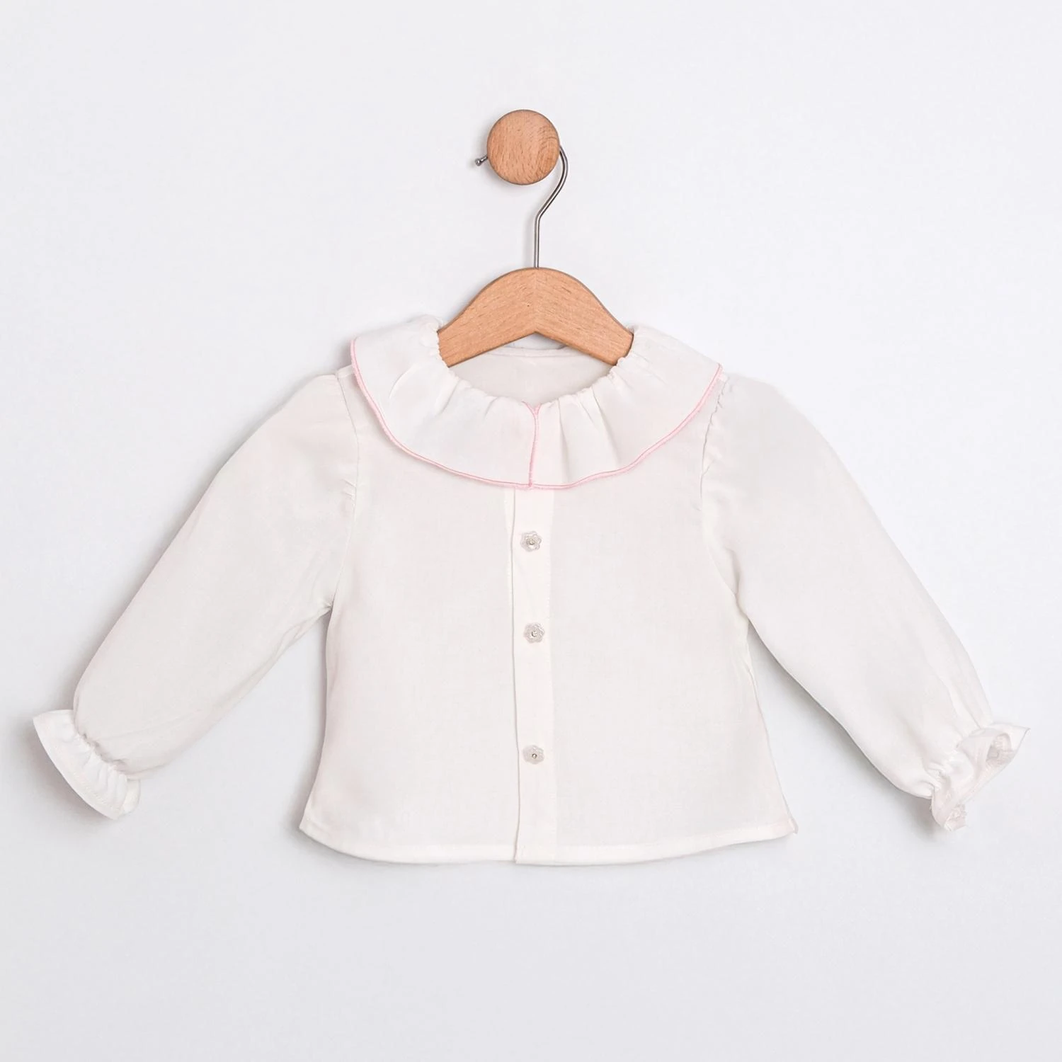 SUGAR Kız Bebek Pembe Peluş Yelek Gömlek Şort 3’lü Takım