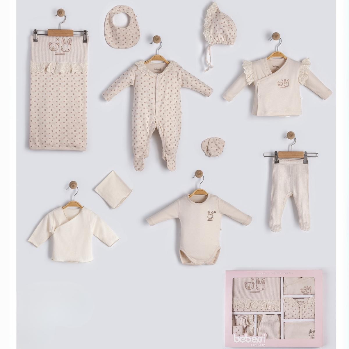 Kız Bebek Yenidoğan Tavşan Model Puantiyeli 10’lu Set
