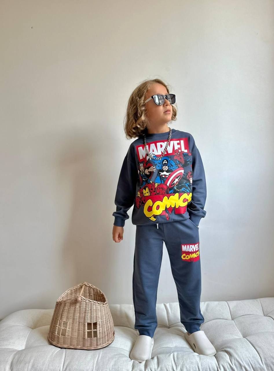 Erkek Çocuk Marvel Desen Alt Üst Takım 
