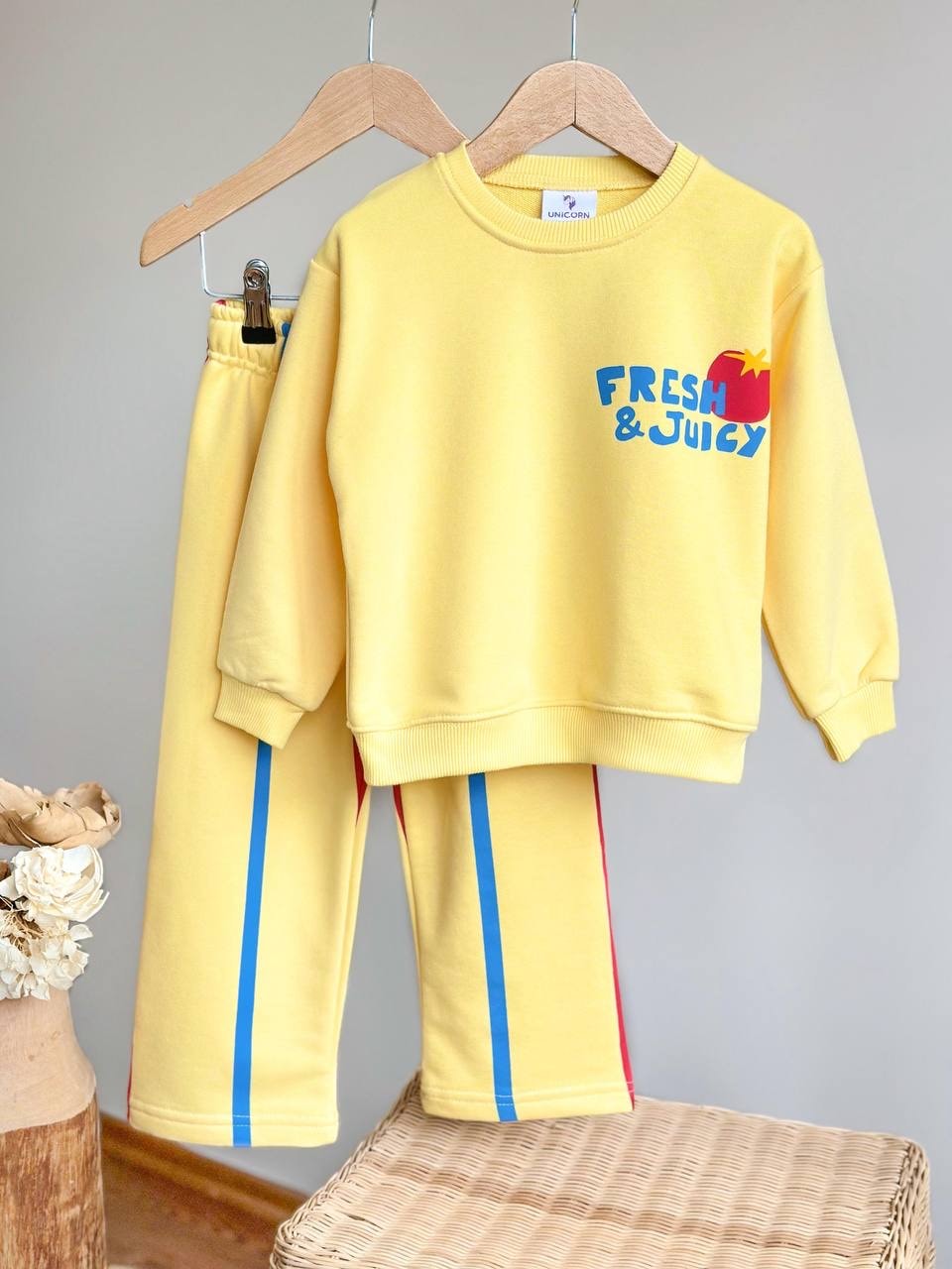 Unısex Kız&Erkek Çocuk Fresh Alt Üst 3 İp Takım 