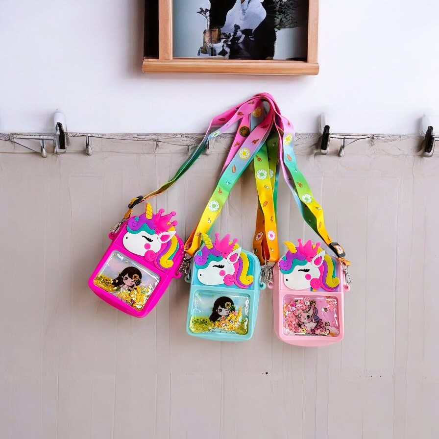 Arkası Popit Unicorn Figür Silikon Cüzdan 