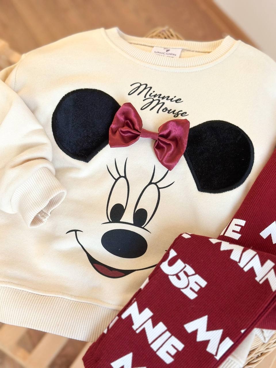 Kız Çocuk Minnie Mouse Alt Üst Takım 